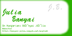 julia banyai business card